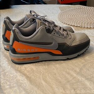 Nike Air Max LTD 407979-088 Wolf Grey/Anthracite/ Vivid Orange 2011 Men 12 EUC